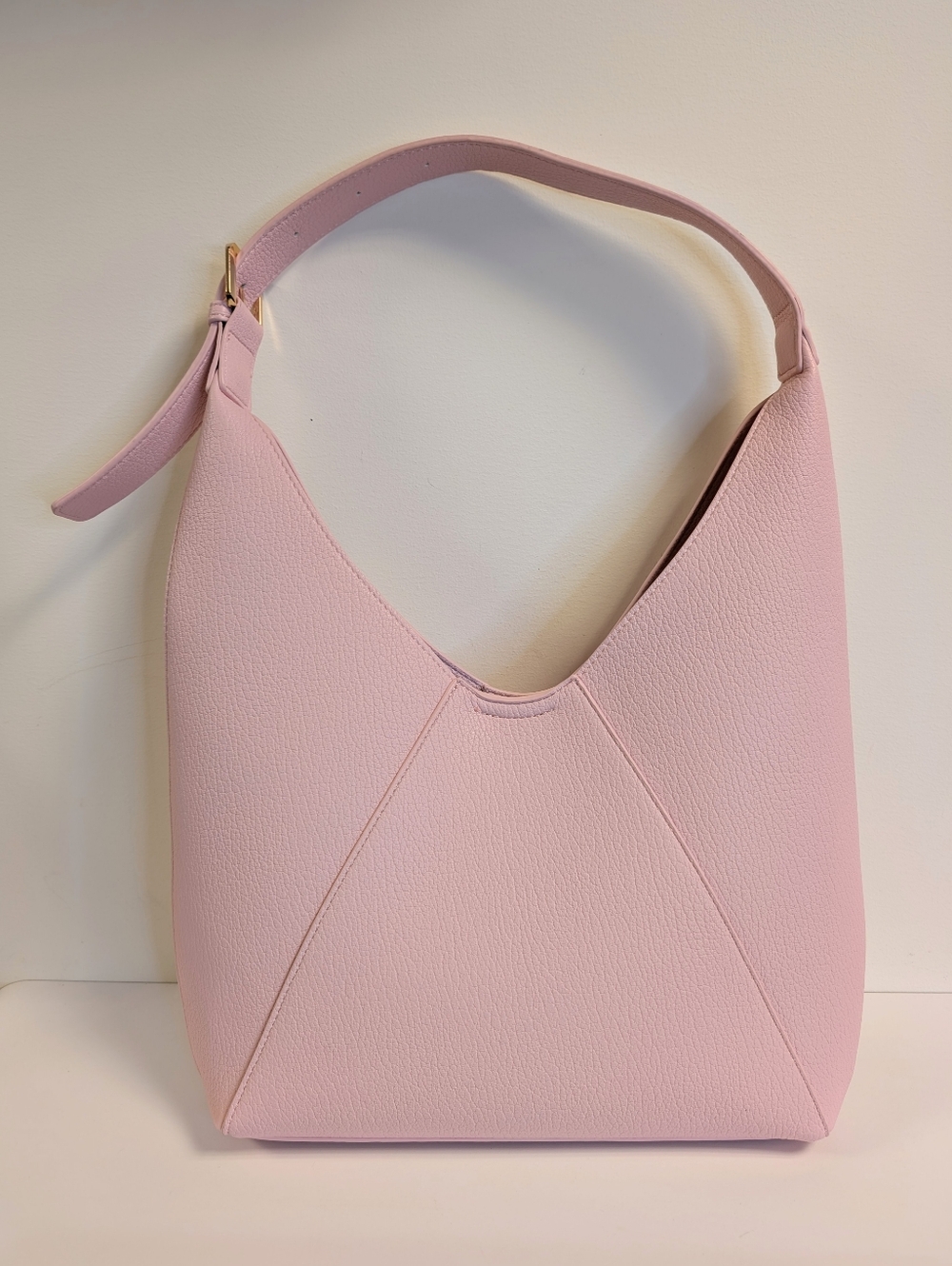Mali + Lili Peyton Soft Hobo Shoulder Bag Vegan Leather Pastel Pink NWOT - Picture 7 of 11